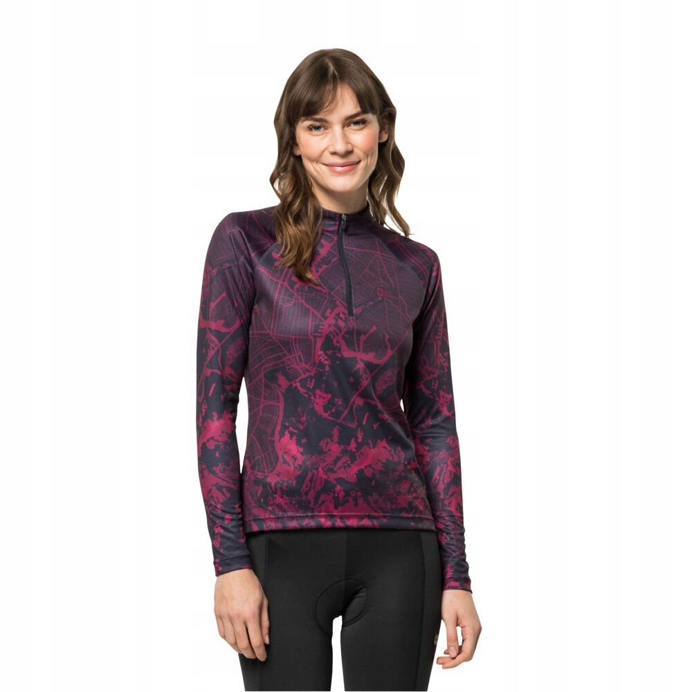 Damska bluza rowerowa Jack Wolfskin Morobbia L/s Printed S