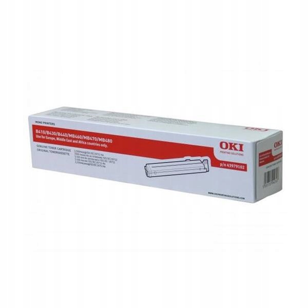 Originální černý toner Oki B410, B430, B440, MB460, MB470, MB480 43979102
