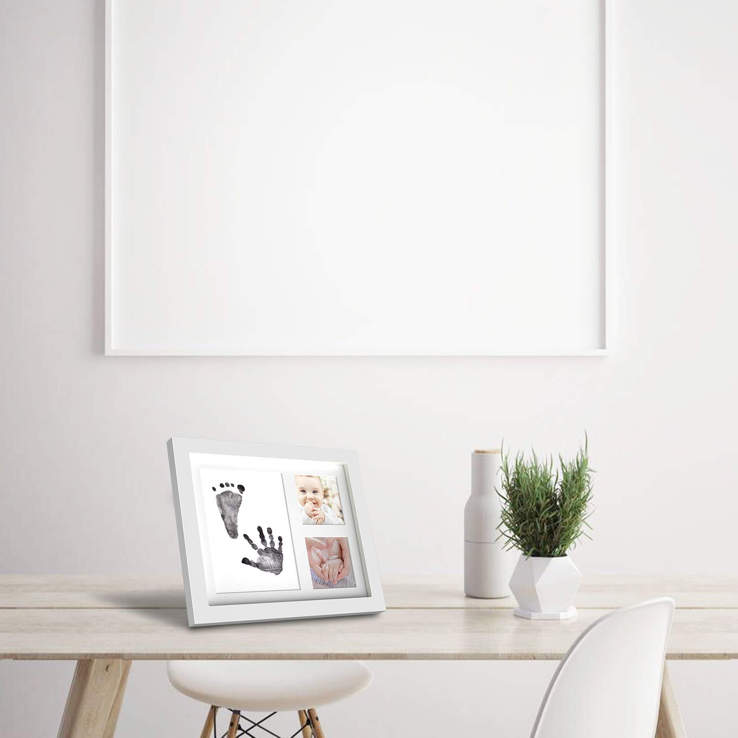 ФОТОРАМКА З ГЛИНОЮ ДЛЯ ВІДБИТКІВ РУК ТА НІГ ПОДАРУНОК НА БАБІ-ШОУР Бренд Korbi