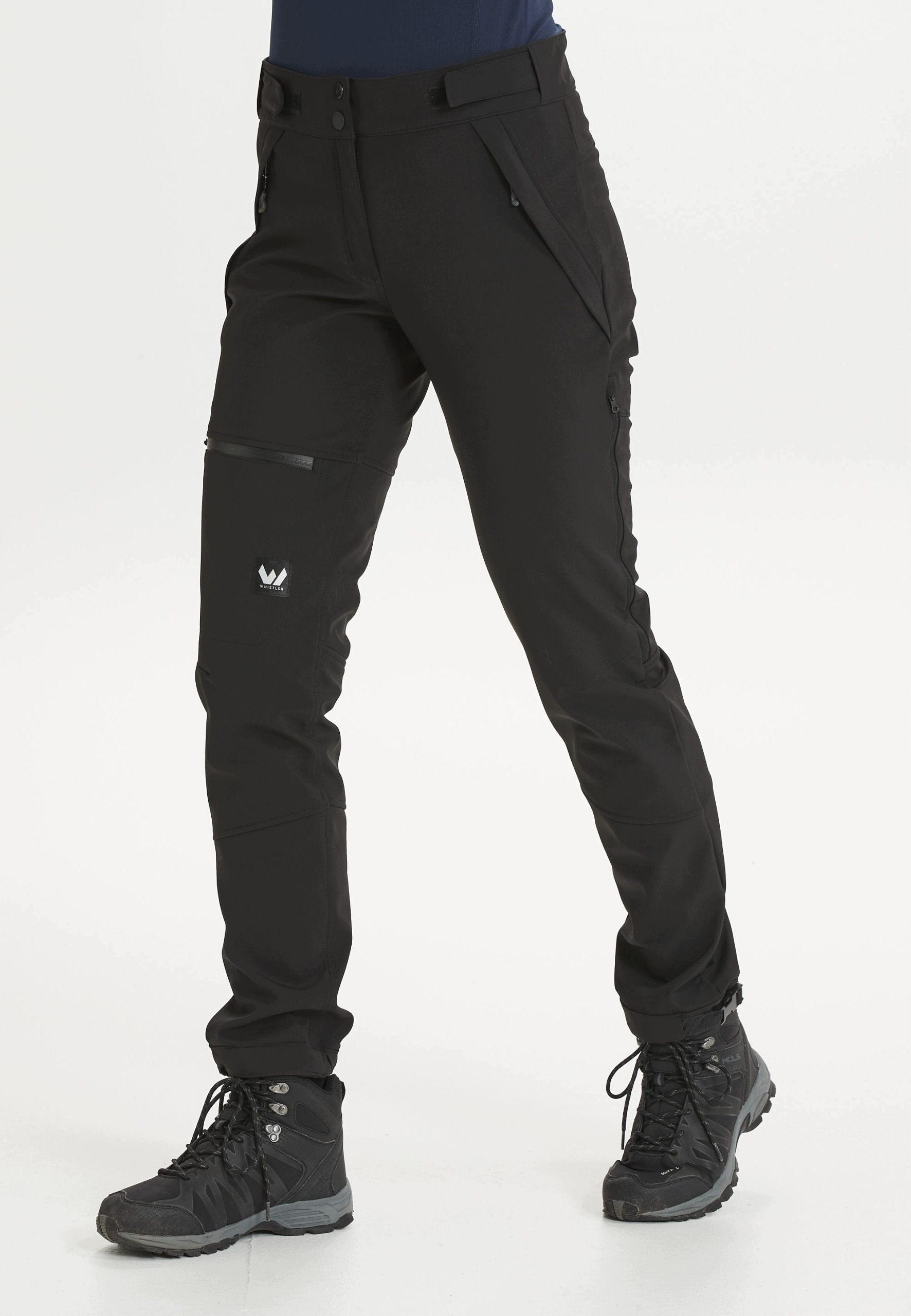 Whistler Jewel damskie spodnie softshell zimowe W-pro 8000 trekkingowe 34