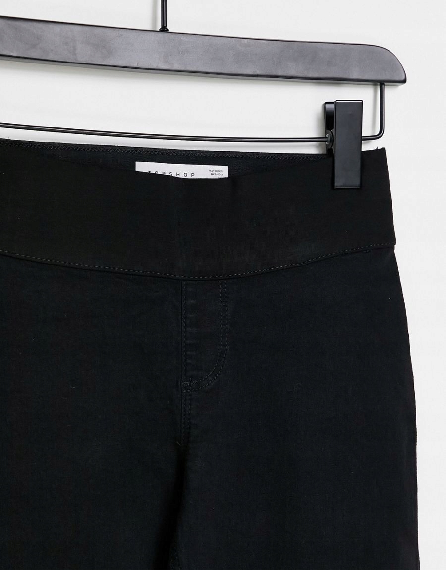 SPODNIE CIĄŻOWE CZARNE JEANSOWE BAWEŁNA 28/30 1ADR Wzór dominujący bez wzoru