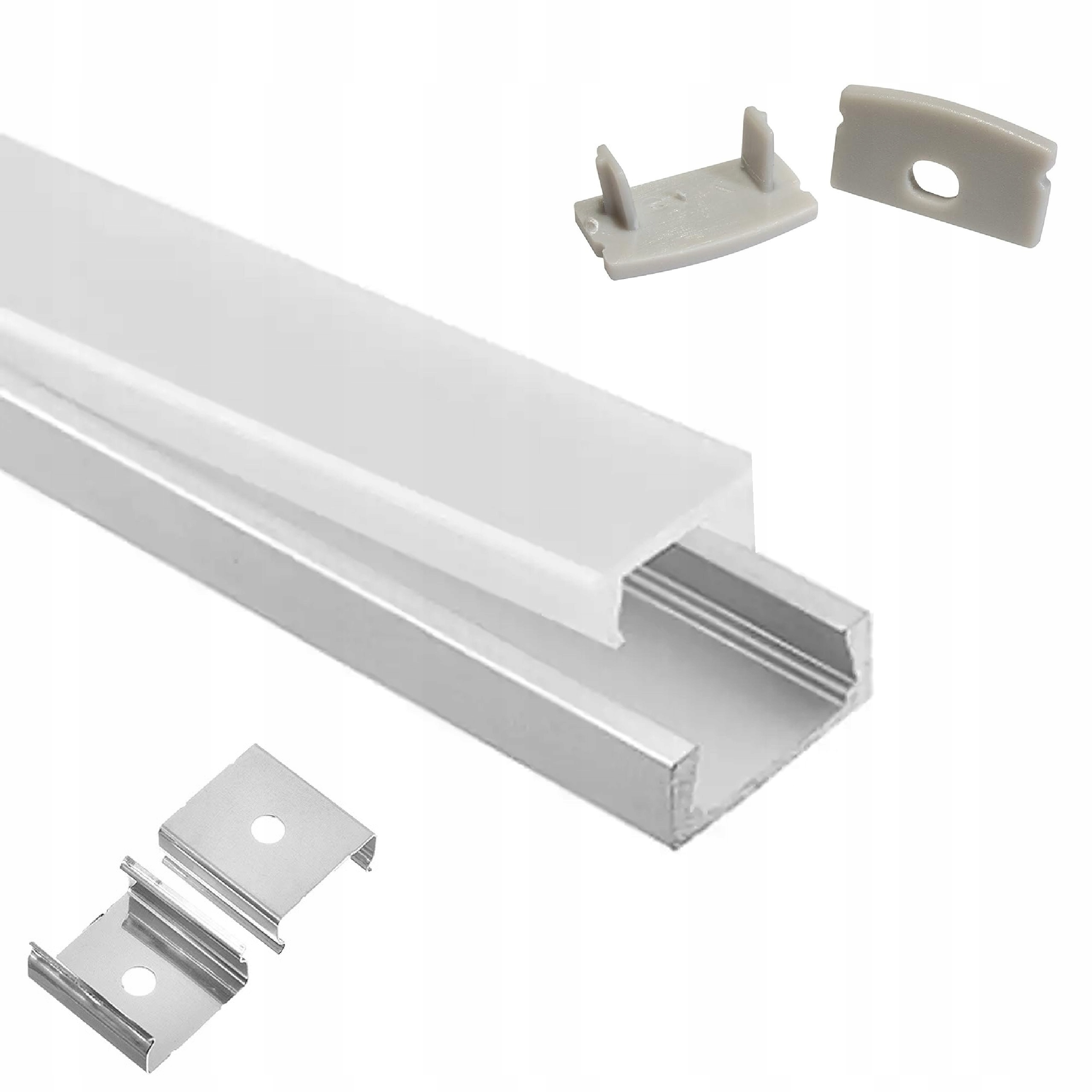 ПРОФИЛЬ - СВЕТОДИОДНАЯ ЛЕНТА алюминиевый анодов 2м плафон клик