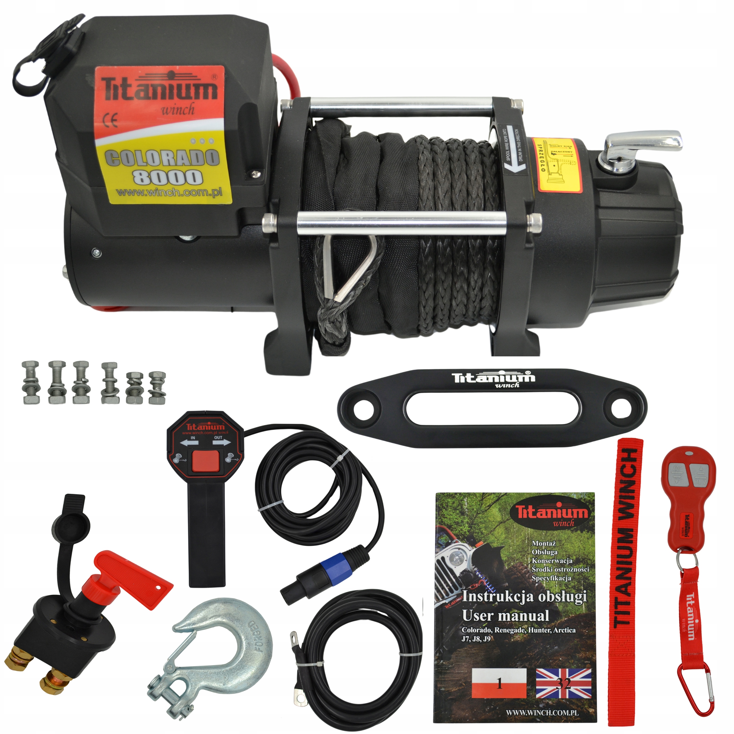 Wyciągarka Titanium Winch Colorado 8000 Lbs 12V 3,6T Off Road Laweta