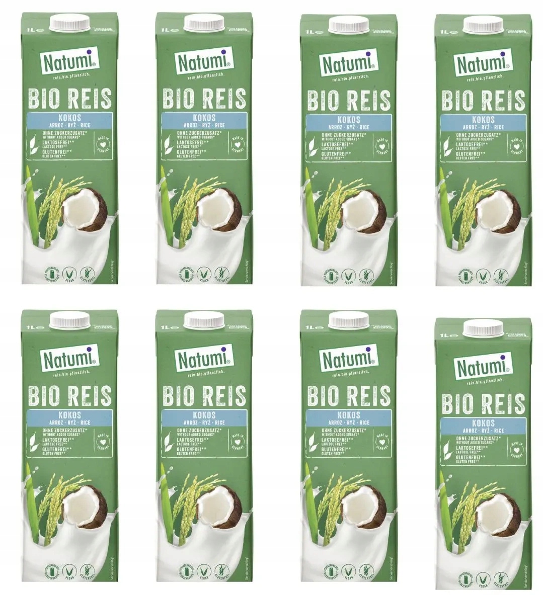 Napój Ryżowo-Kokosowy Bez Dodatku Cukru 8x1L Natumi