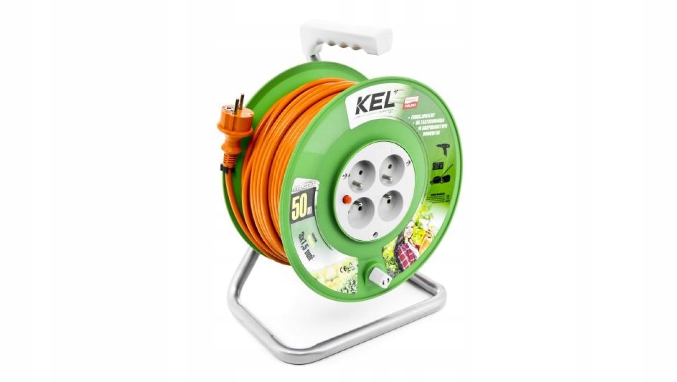 Przedłużacz bębnowy Standard Line 50m H05VV-F 3x1,5 4xGS /+ termik/ 16A pom