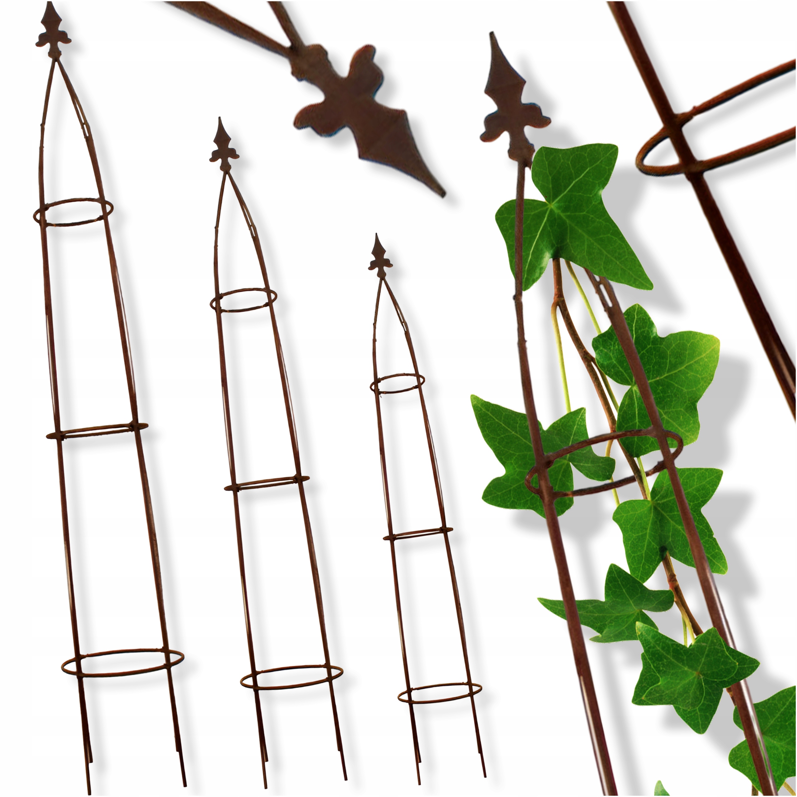 Zahradní Pergola Terasová Kovová Na Růže A Květiny Treláž Sada X3 180 CM