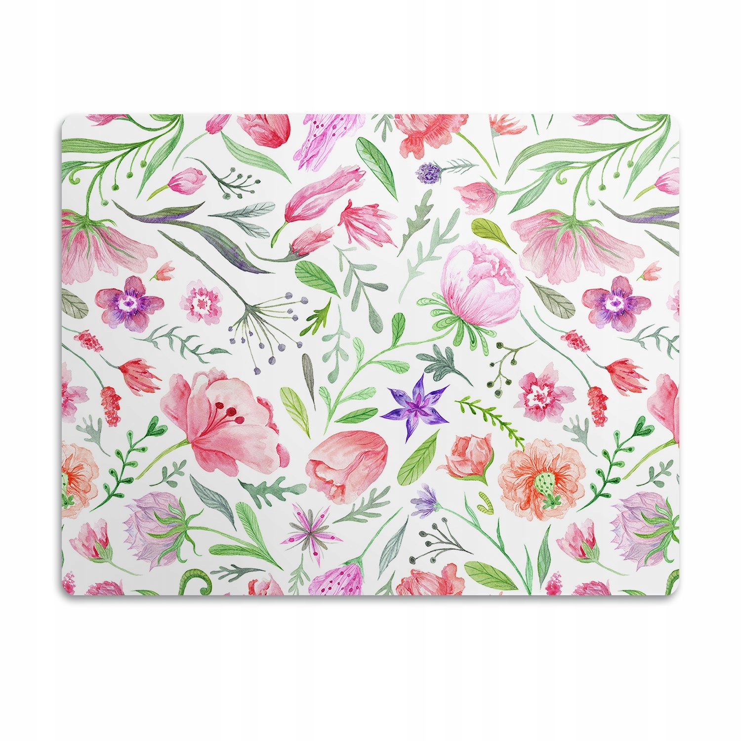 Levně Voděodolná podložka pod misku Jarní květiny 90x60 cm