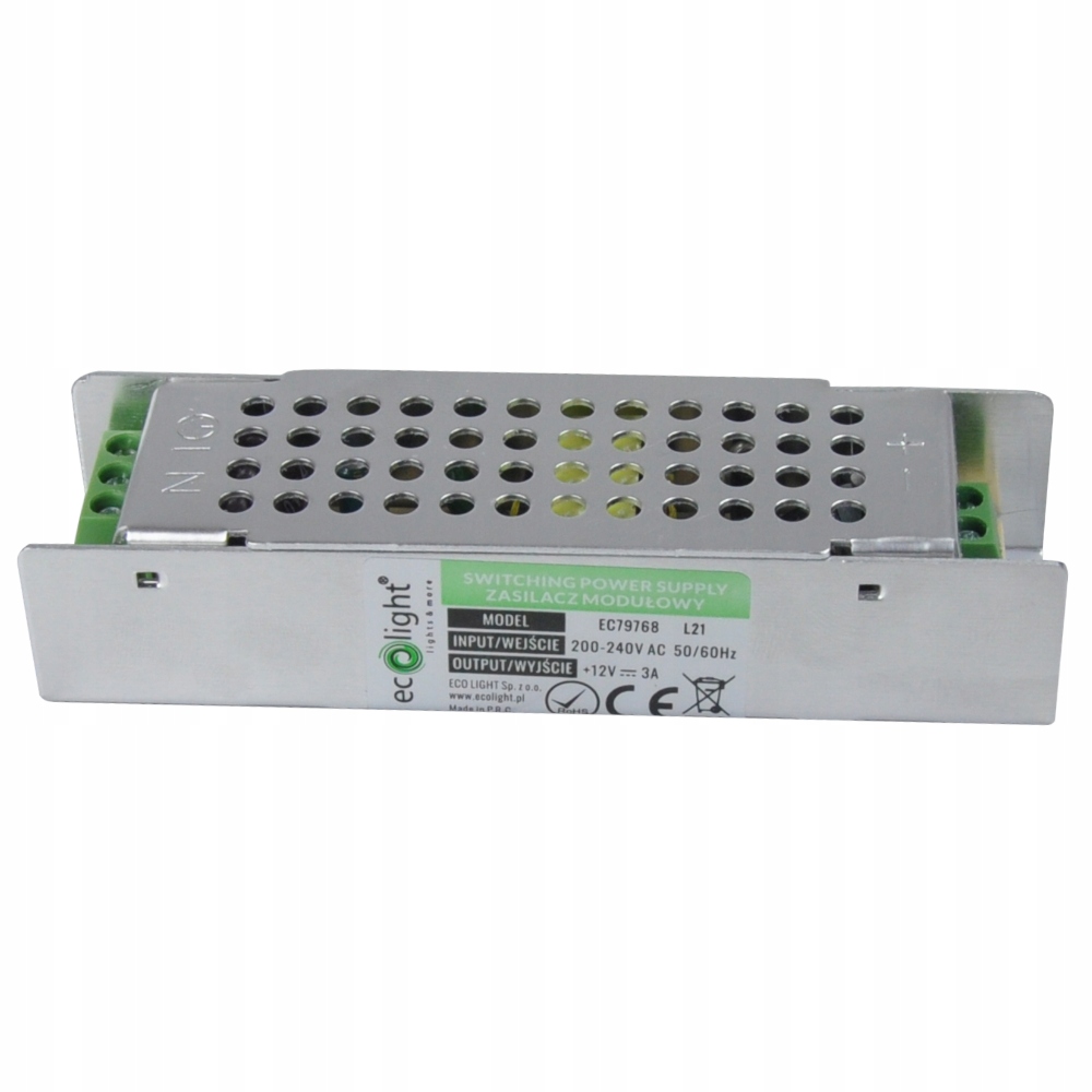Zasilacz modułowy LED 12V 36W 3A SLIM IP20 SLIM EAN (GTIN) 5901986797685