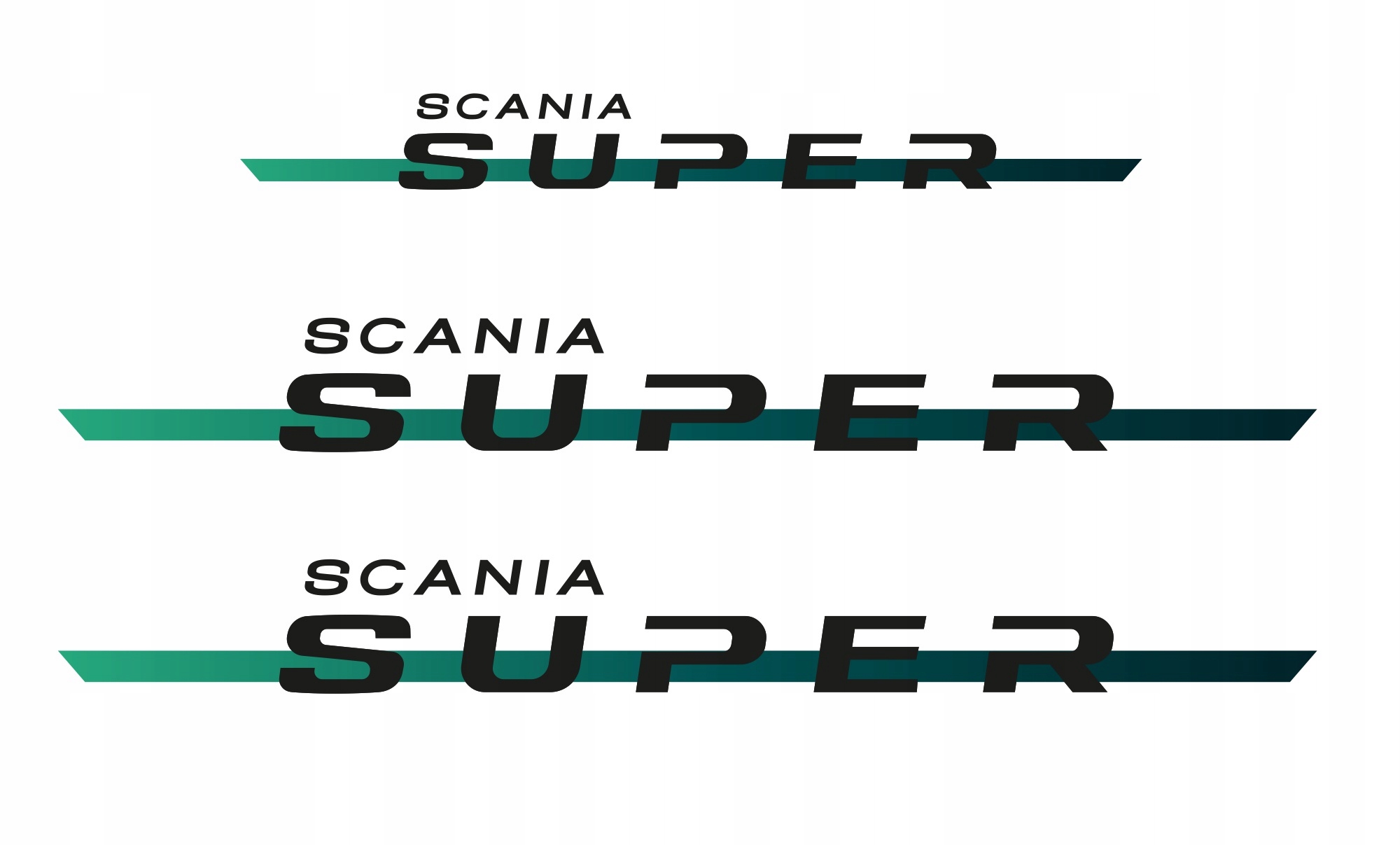 Samolepky Scania Super, sada 3 kusů na globa a boky