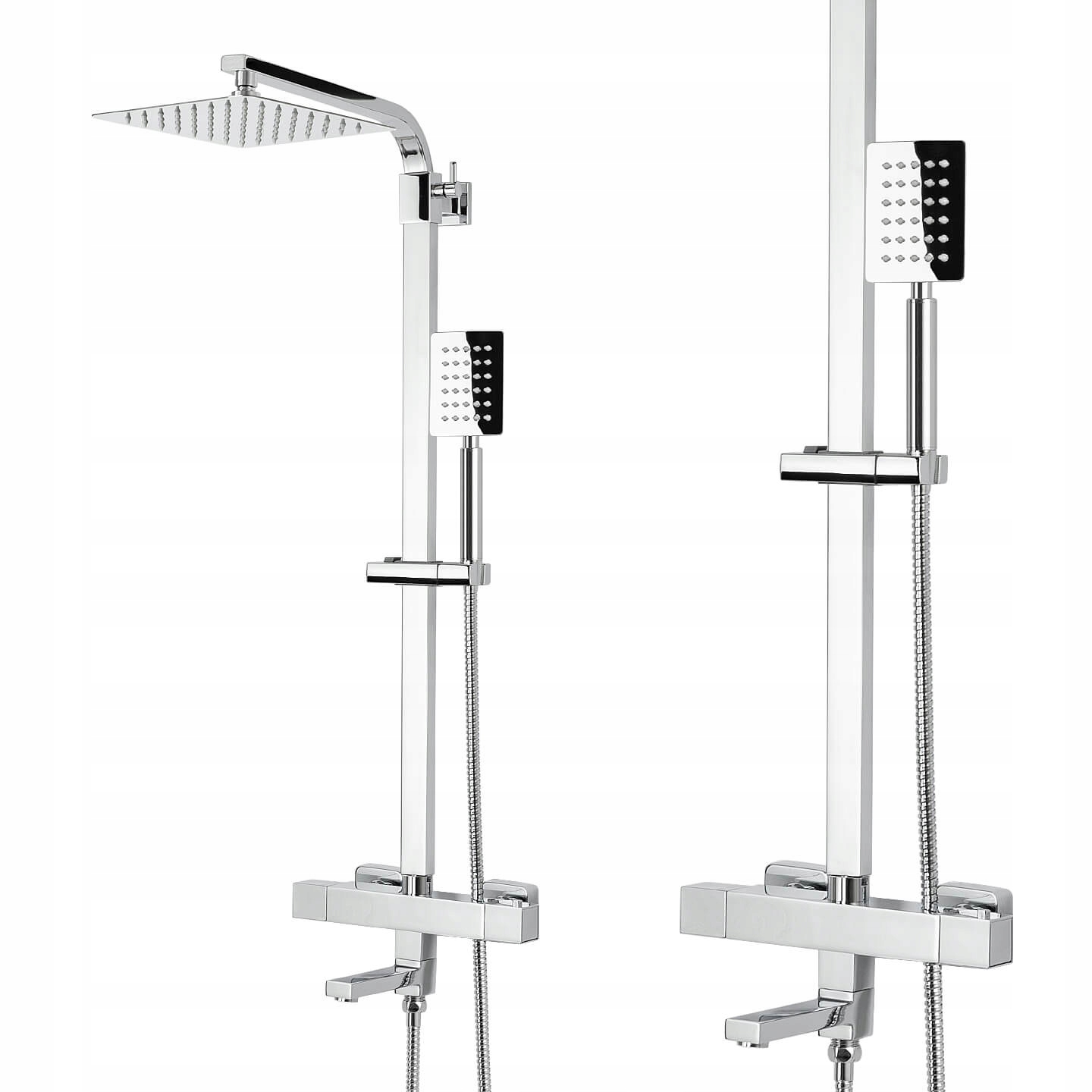 Sprchová Súprava S Výtokom Do Vane, Termostatický Stĺp S Dažďovou Sprchou