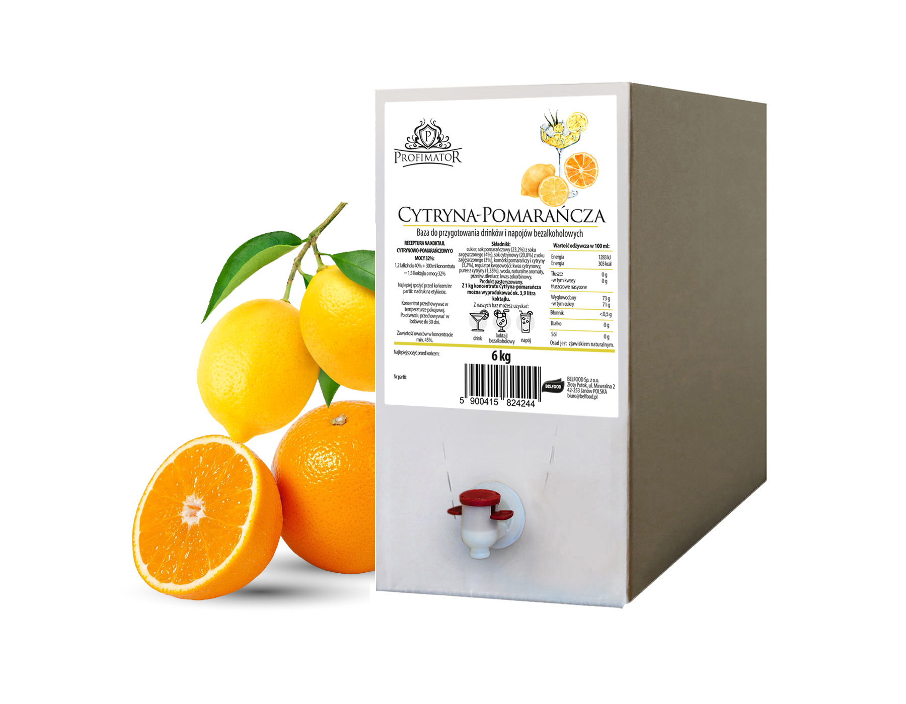 Baza do drinków Profimator Cytryna Pomarańcza 6kg