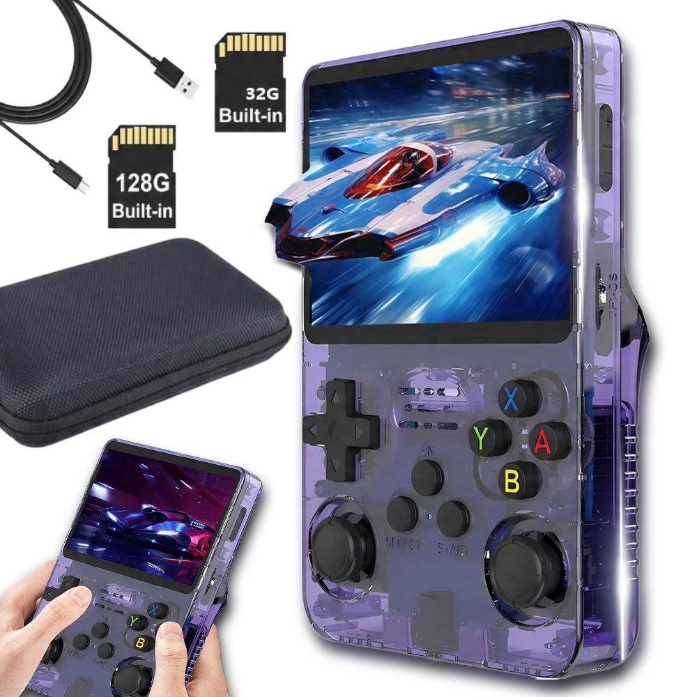 Přenosná Mobilní Herní Konzole R36S 128 Gb 32 Gb Paměti 21000+ Her