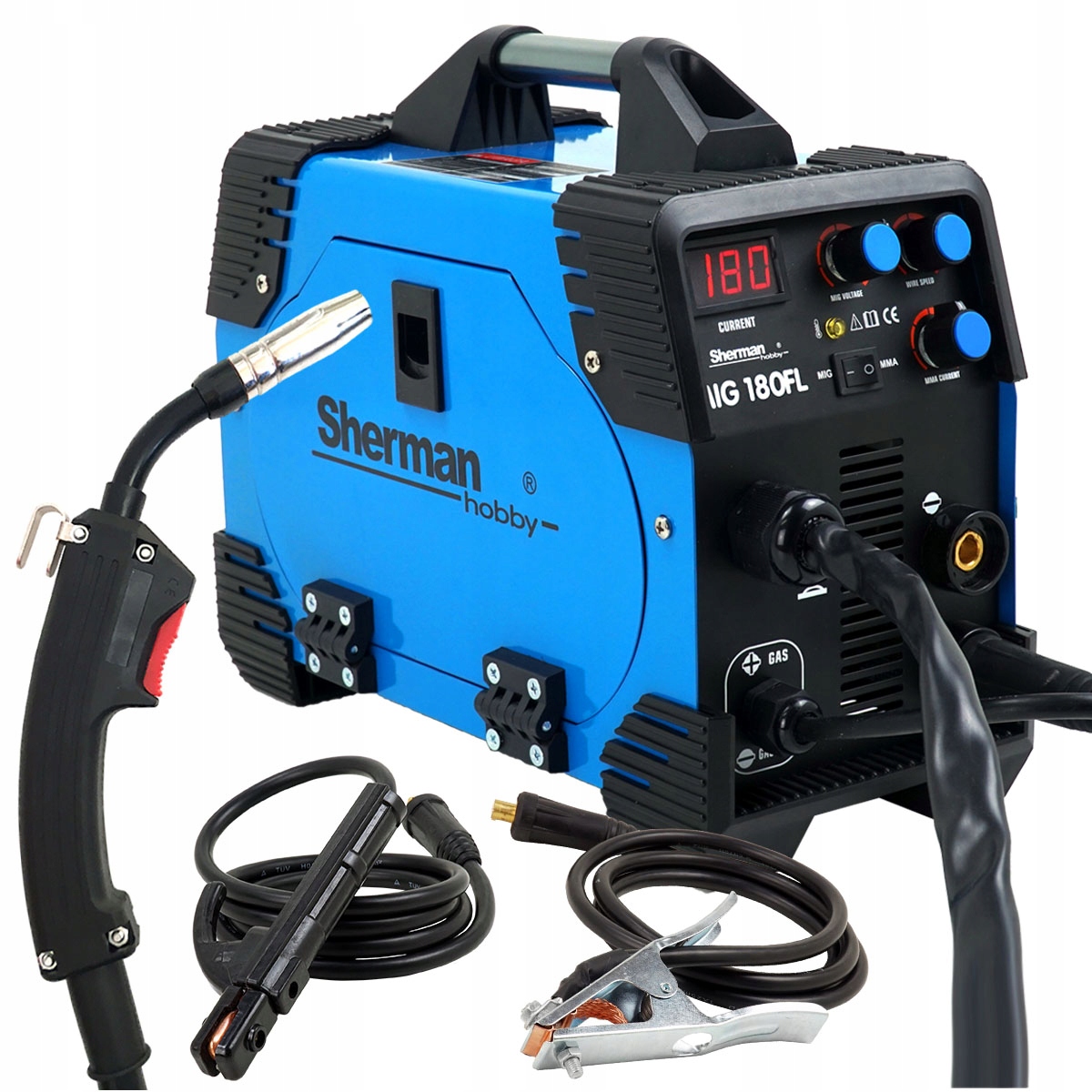 

Spawarka Mig Mag Mma migomat 2w1 230V Igbt zestaw