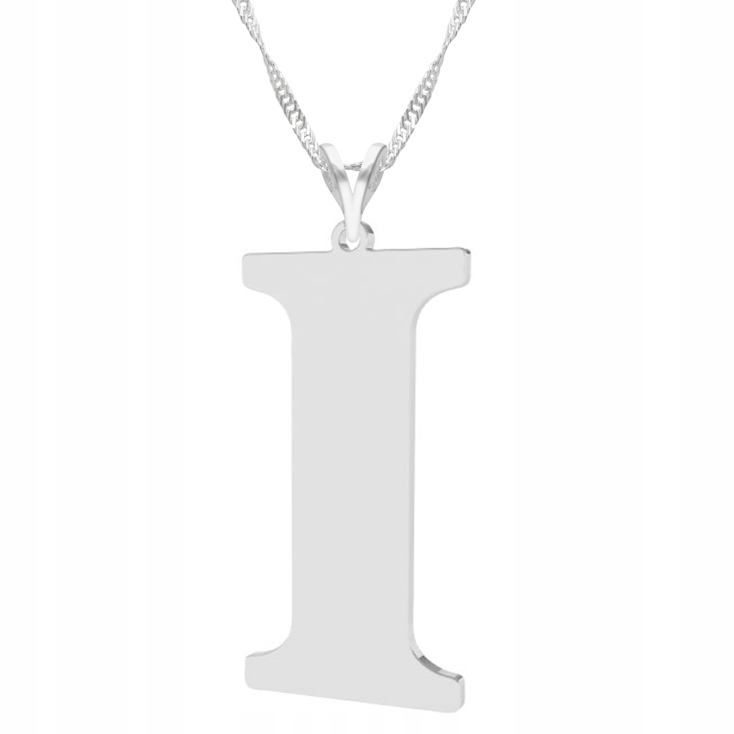 Stříbrný náhrdelník s velkou písmenkou Velké písmeno Iniciál Letter I Stříbro 925