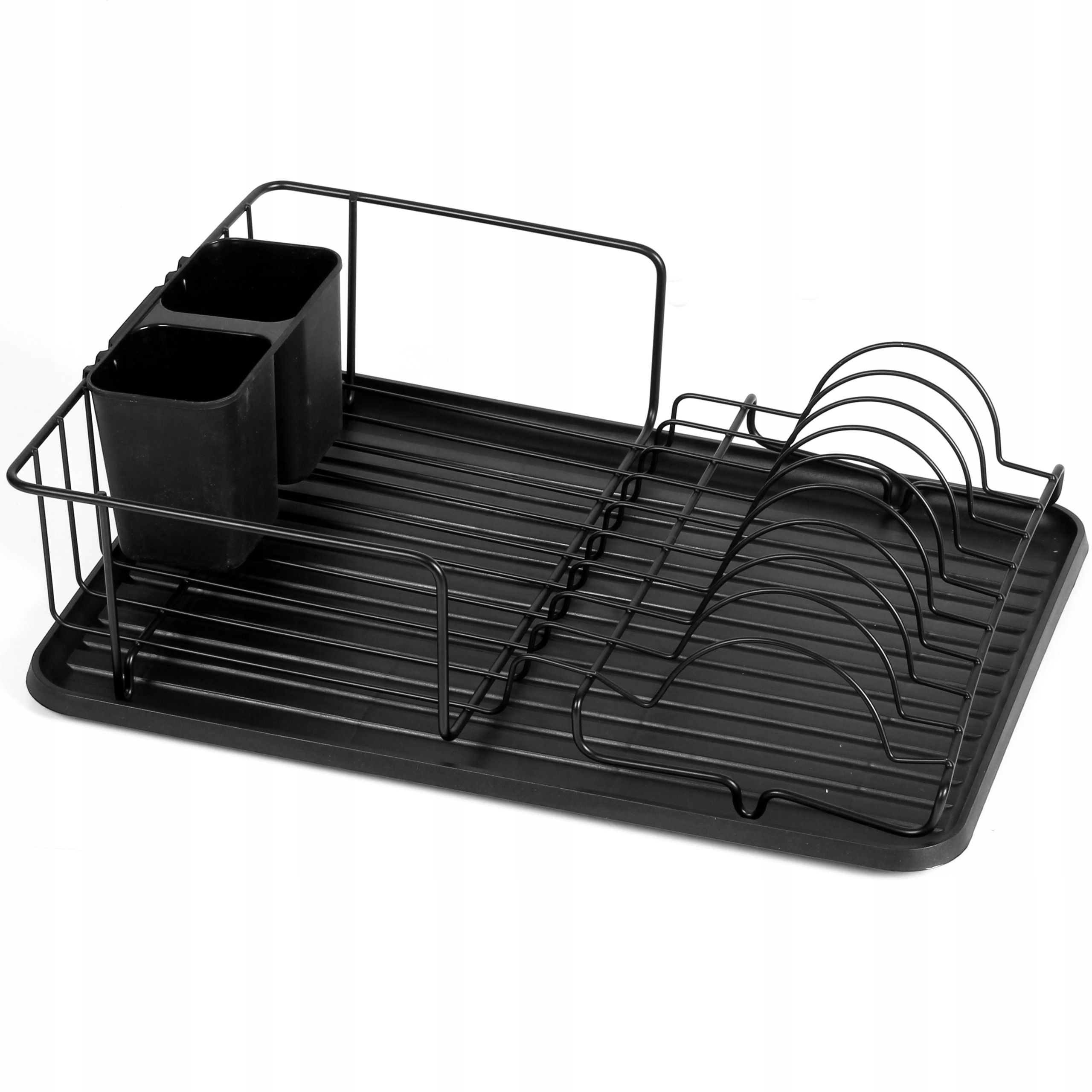 SUSZARKA DO NACZYŃ OCIEKACZ JEDNOPOZIOMOWA CZARNA POJEMNA