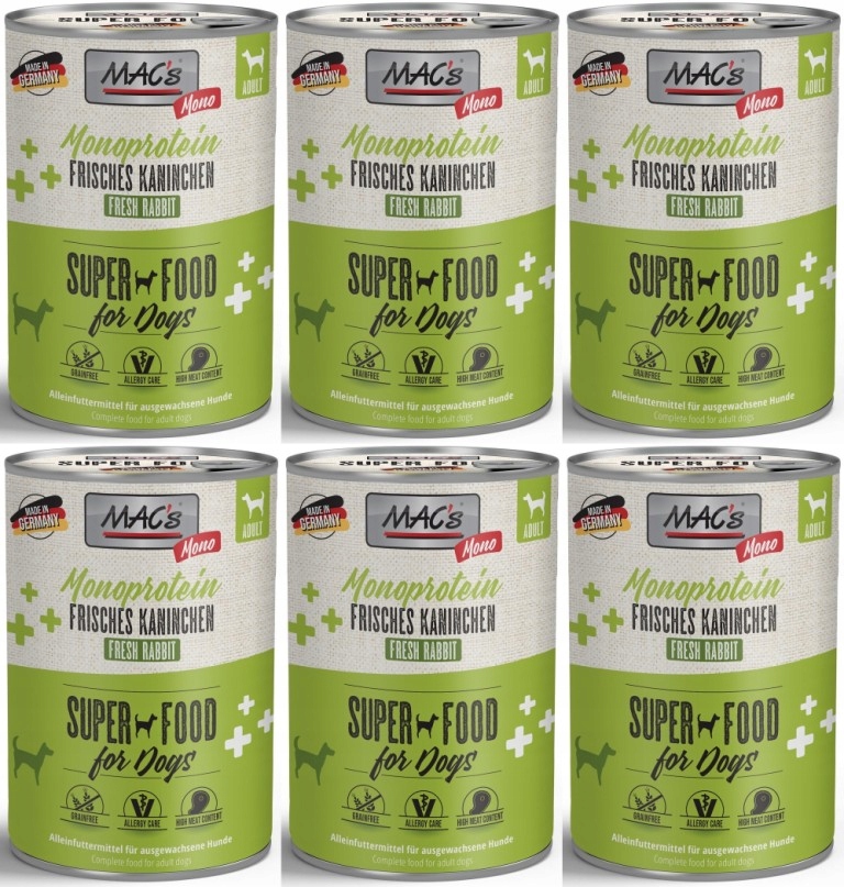 MAC's Pes Monoprotein Králík 6 x 400 g
