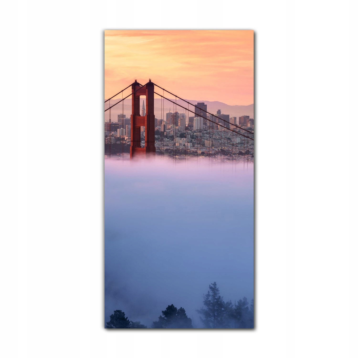 

Obrazy szklane do kuchni 60x120 Mgła Golden Gate