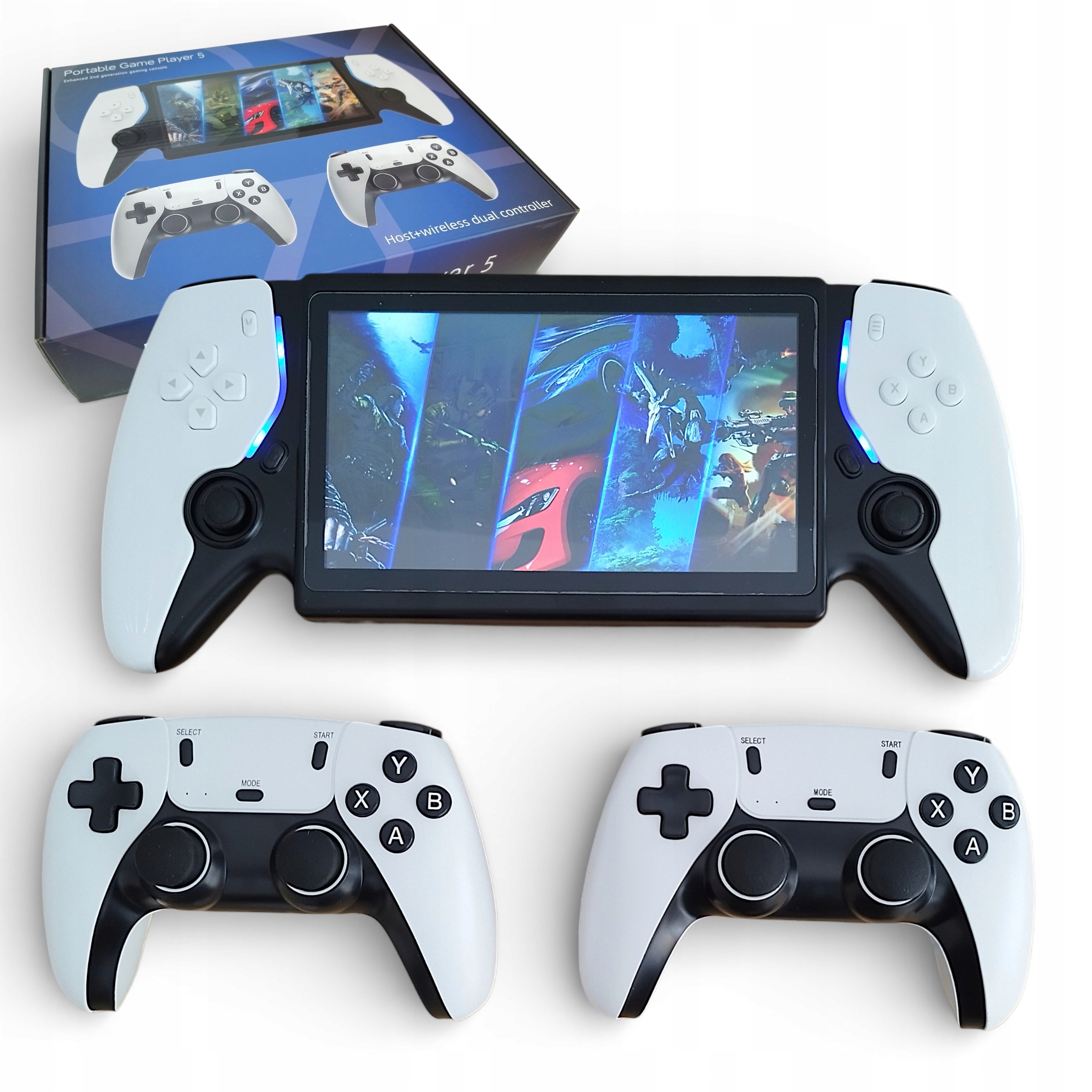 Přenosná herní konzole Portable Game Player 5 s Hdmi 7 palců 2 pady 64 Gb