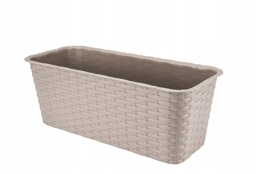 

Doniczka skrzynka balkonowa Rattan 39 cm karmelowa
