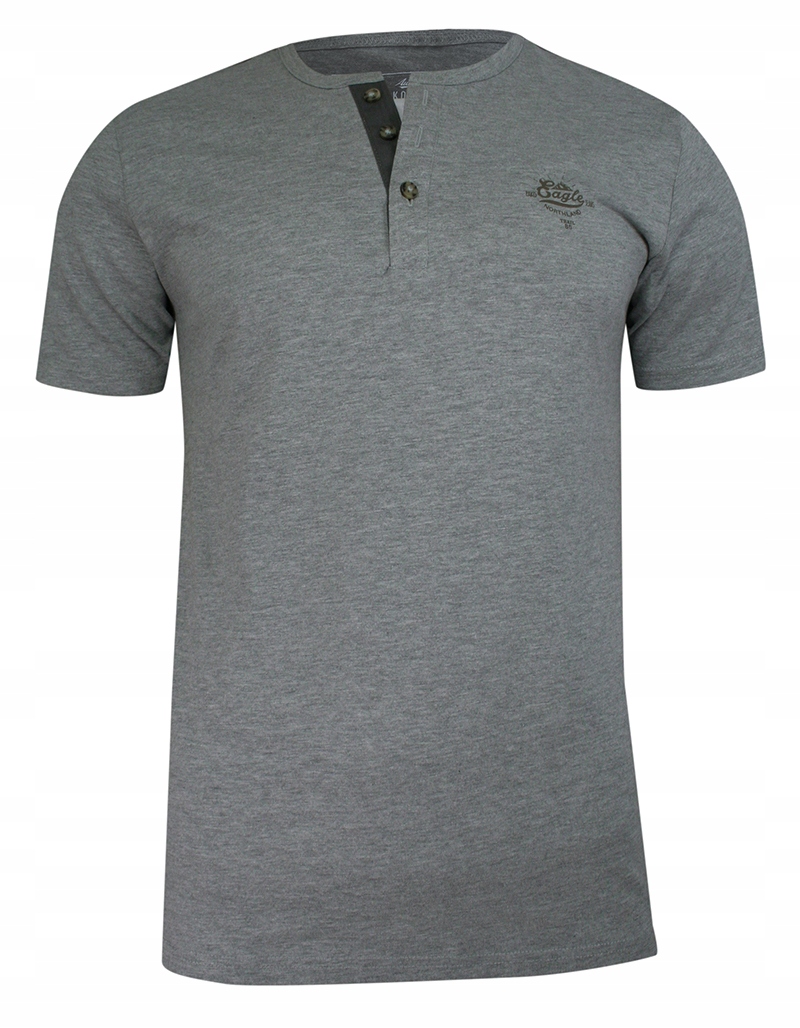 

Popielaty T-shirt z Guzikami -pako Jeans- XXL
