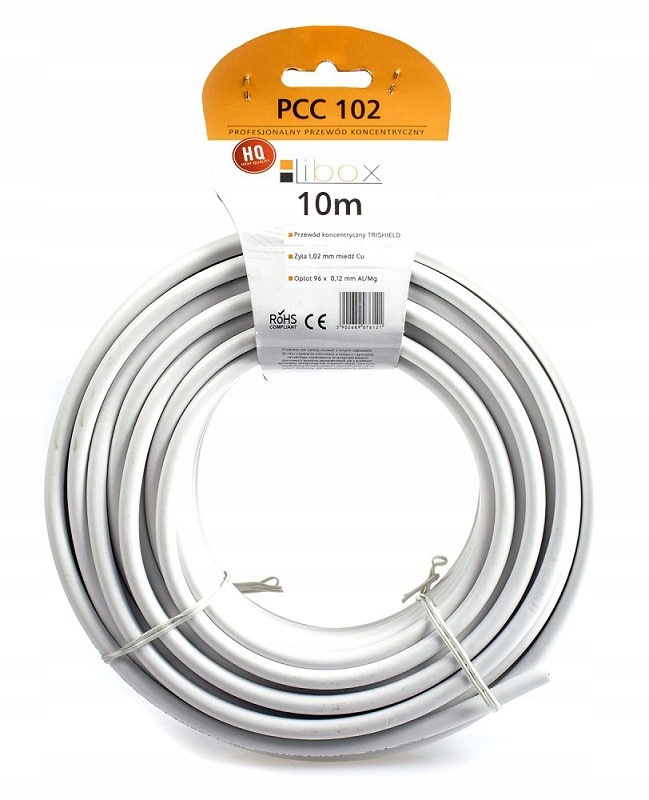 

Kabel Przewód Koncentryczny Antenowy PCC102 Cu 10m