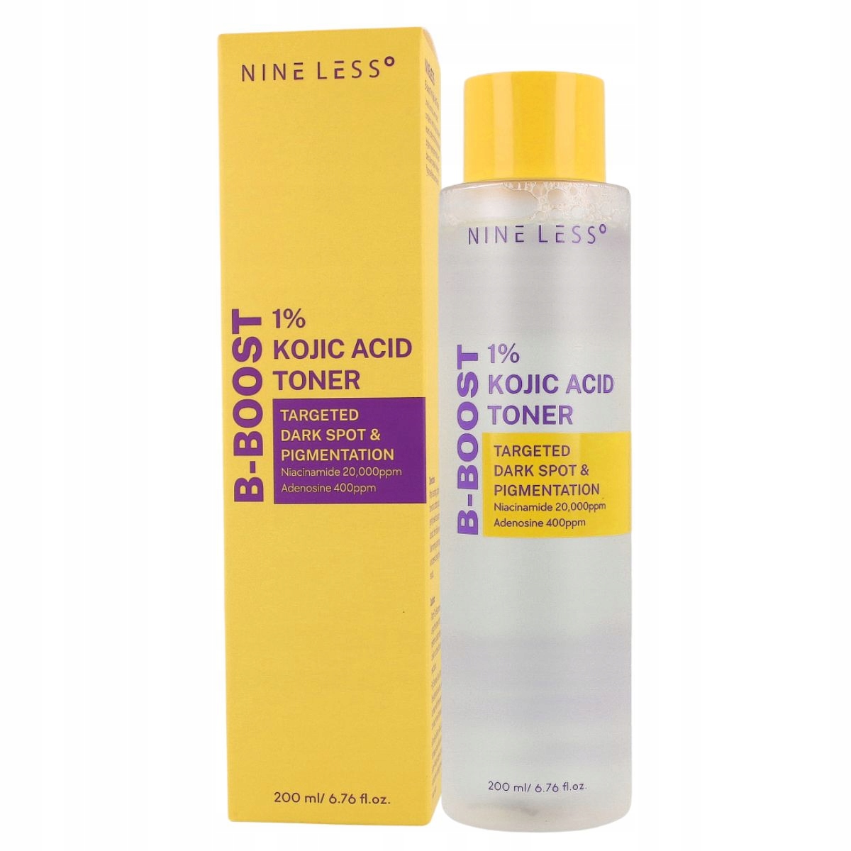 NINE LESS B-Boost 1% Kojic Acid Toner 200 ml - rozjaśniający tonik do twarzy — 3