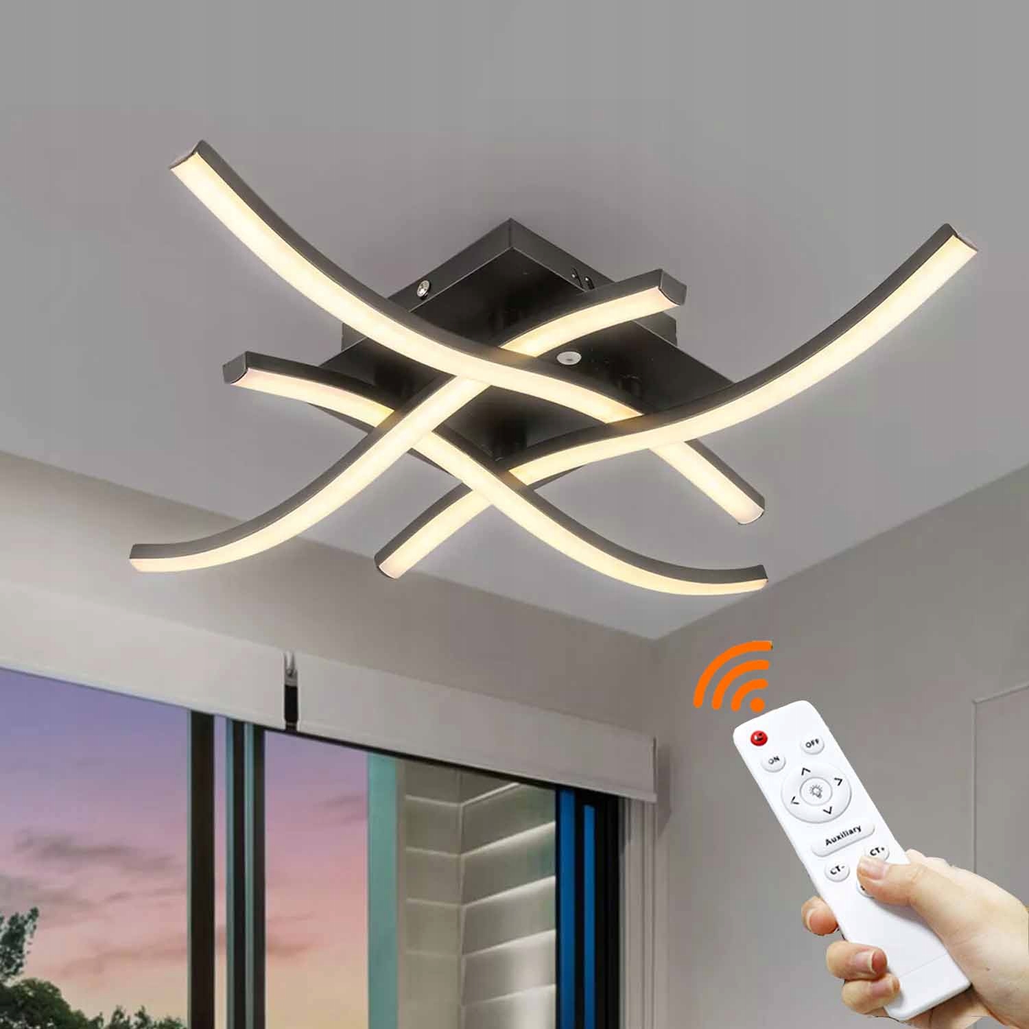 Lampa Sufitowa Led ściemnia Aplikacja 42W Na Telefon Smart pilot