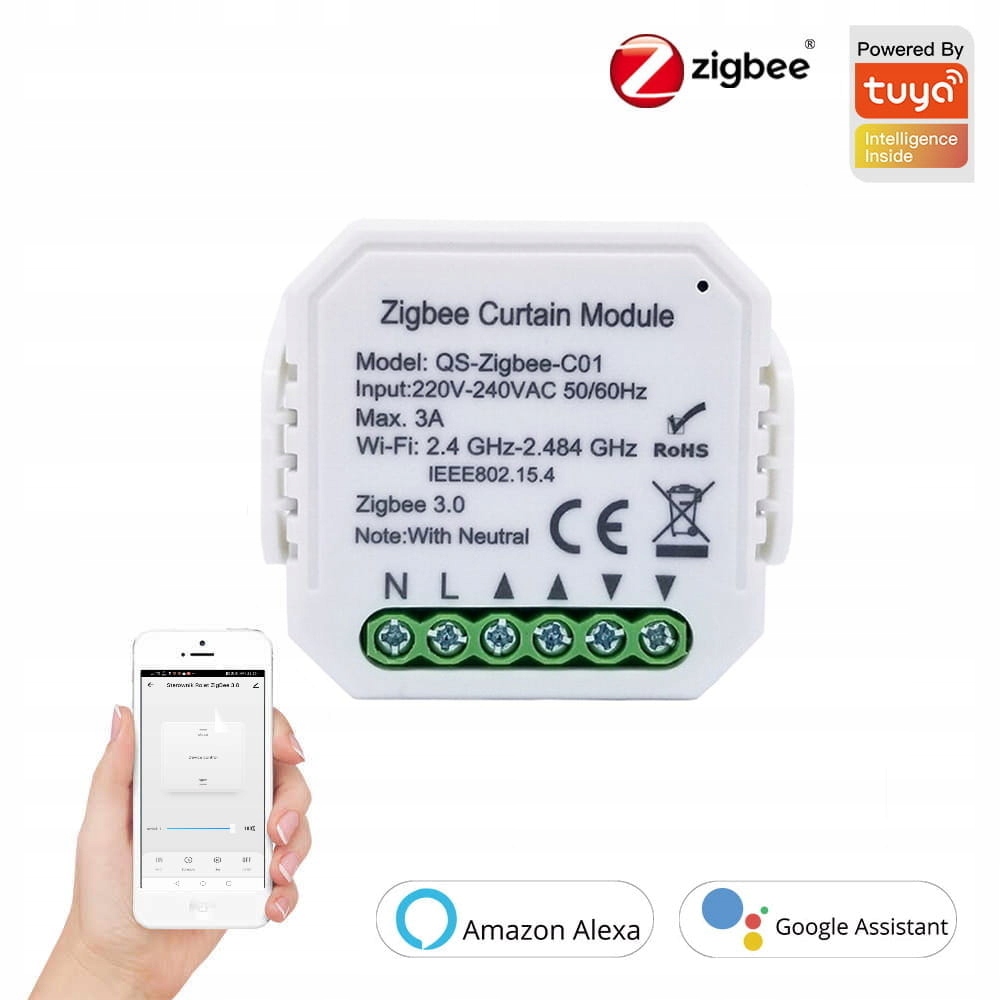 

Sterownik rolet Zigbee 3.0 Tuya dopuszkowy