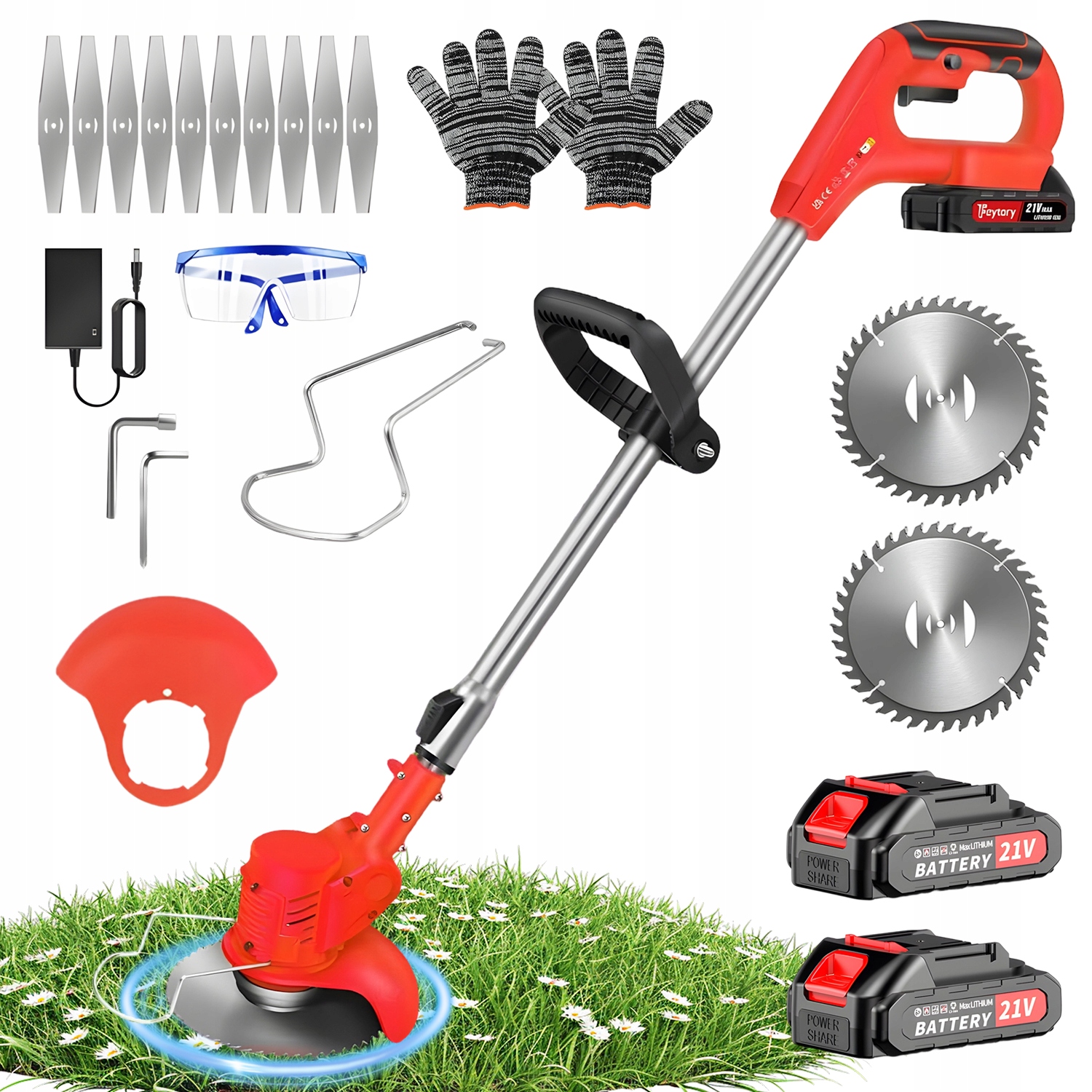 Aku Vyžínač Křovinořez Křovinořez Na Kolech 21V 2AH Sada