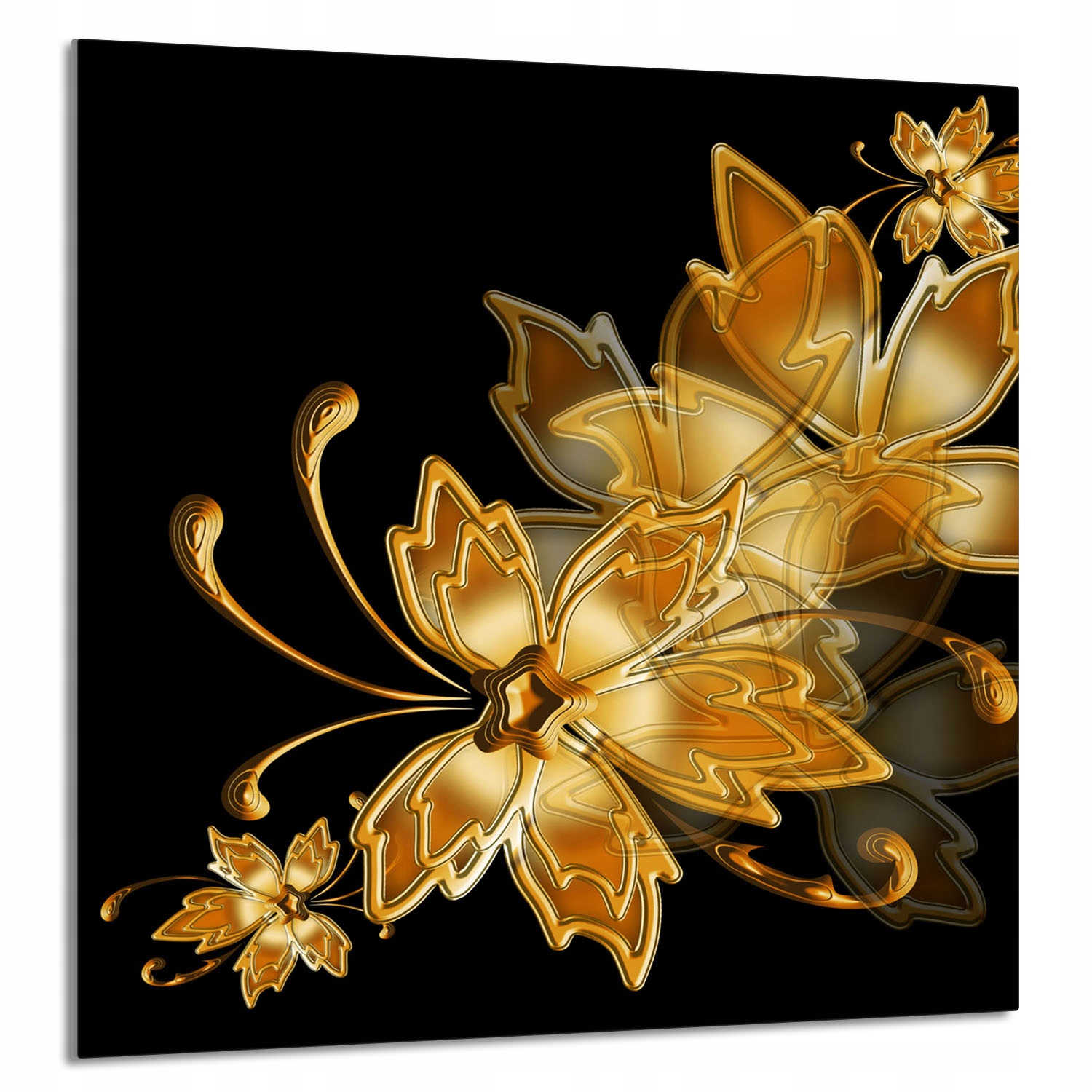 Skleněný Panel Do Kuchyně 60x65 Zlaté Tvrzené Sklo