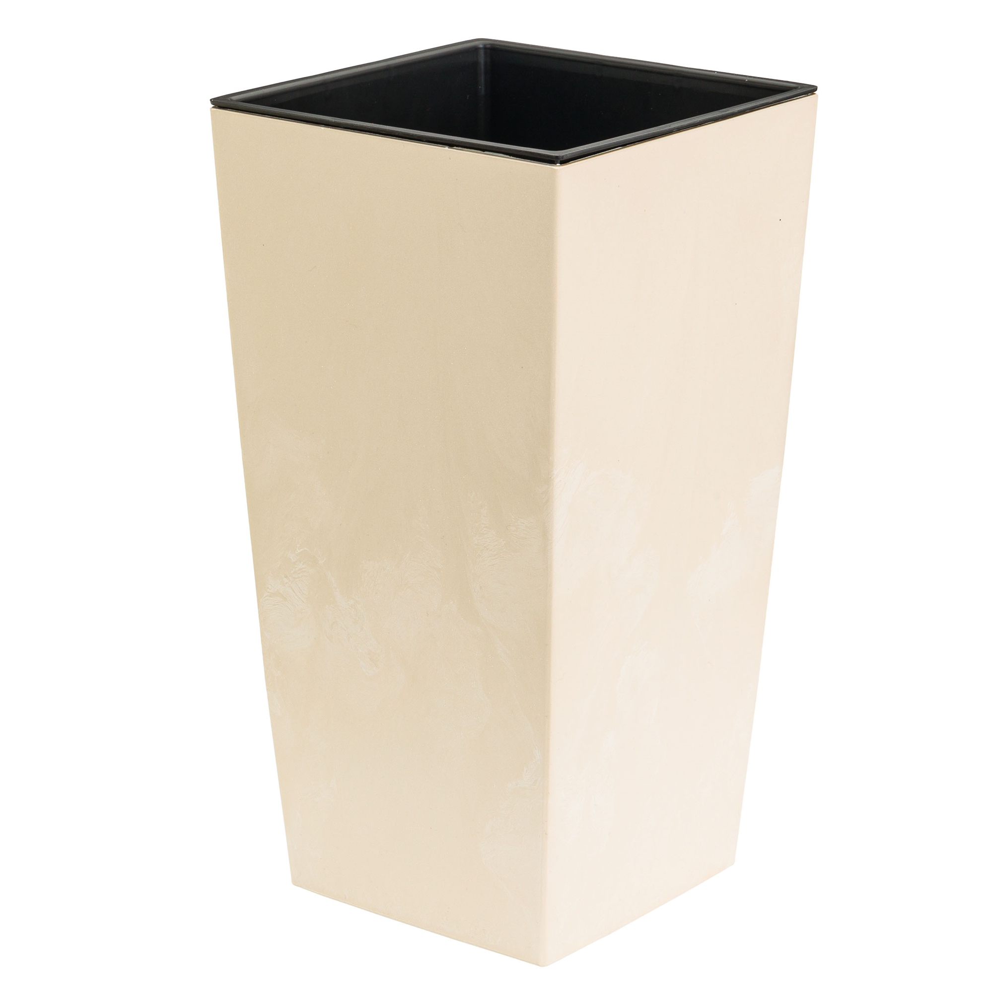 

Donica wkład wysoka 19,5x19,5x37,5 cm kremowy