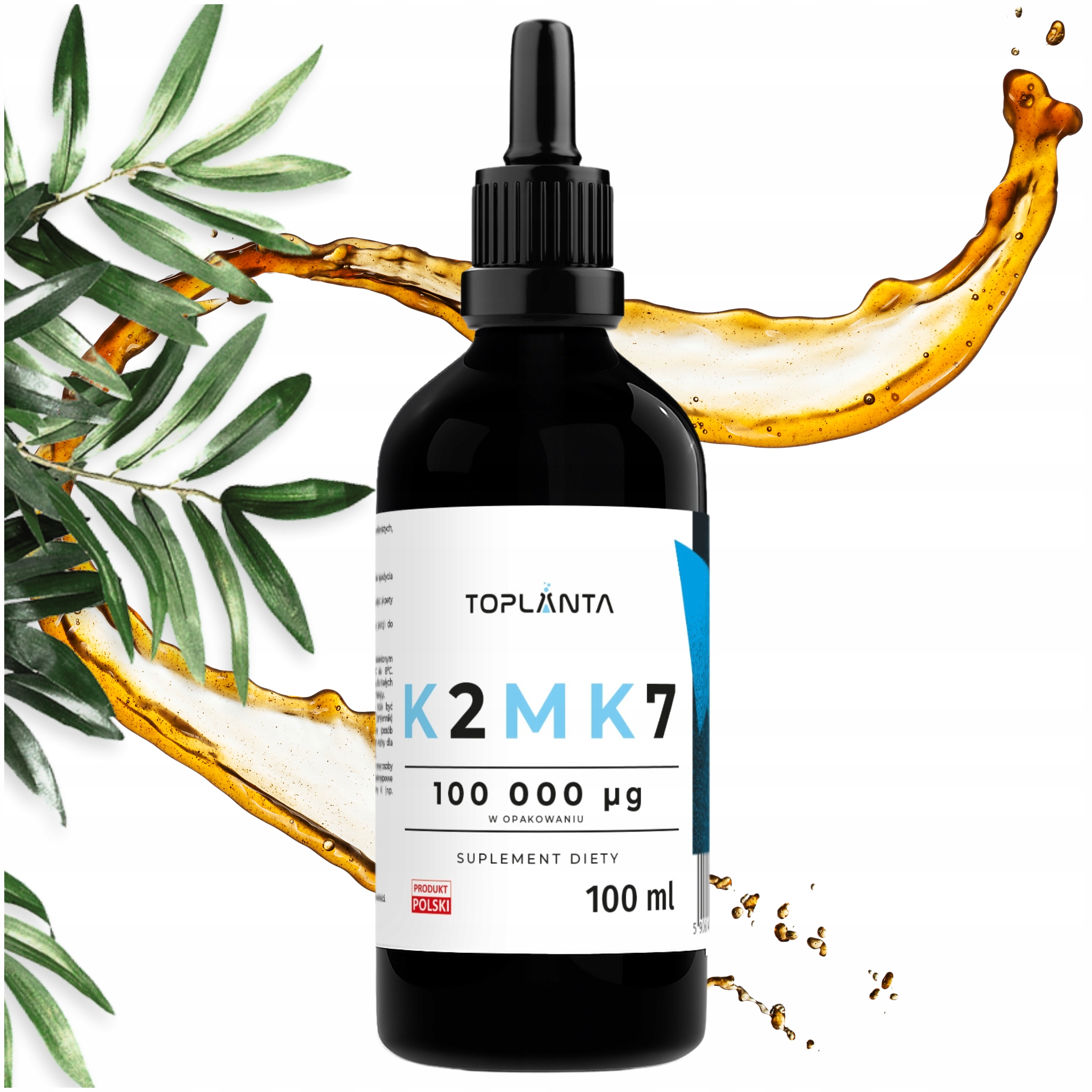 Witamina K2 MK-7 - 100 000 Liposomalna - 100 ml od ToPlanta Suplement Diety