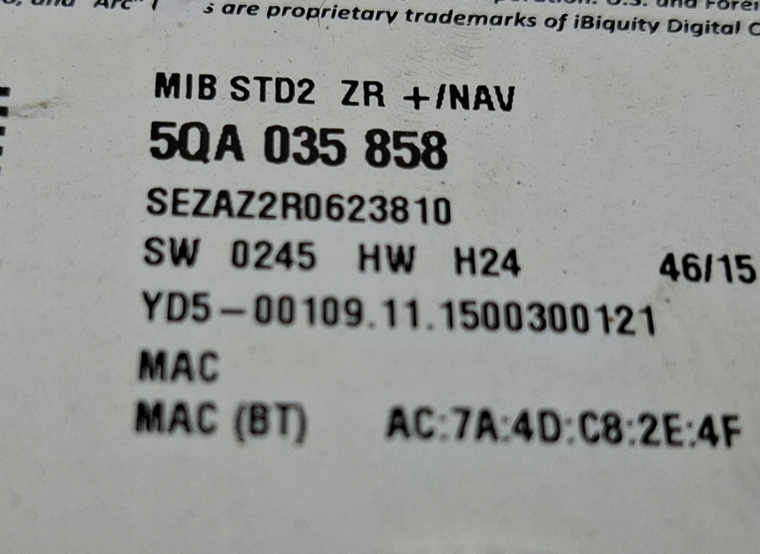 модуль считыватель навигации seat Leon III 5QA035858