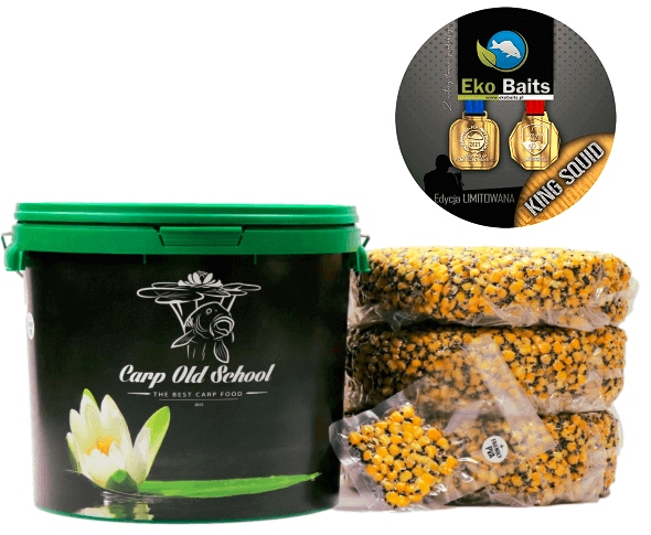 Návnadové zrno Carp Old School Kbelík Mix King Squid Eko Baits 14 kg