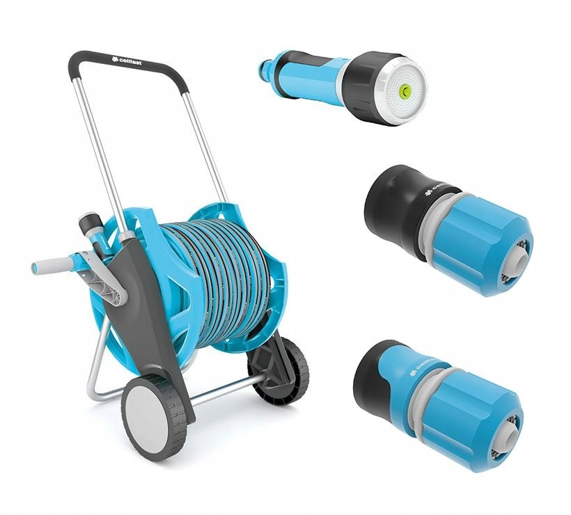 Vozík na záhradnú hadicu 1/2" Discover s hadicou 30 m s konektormi