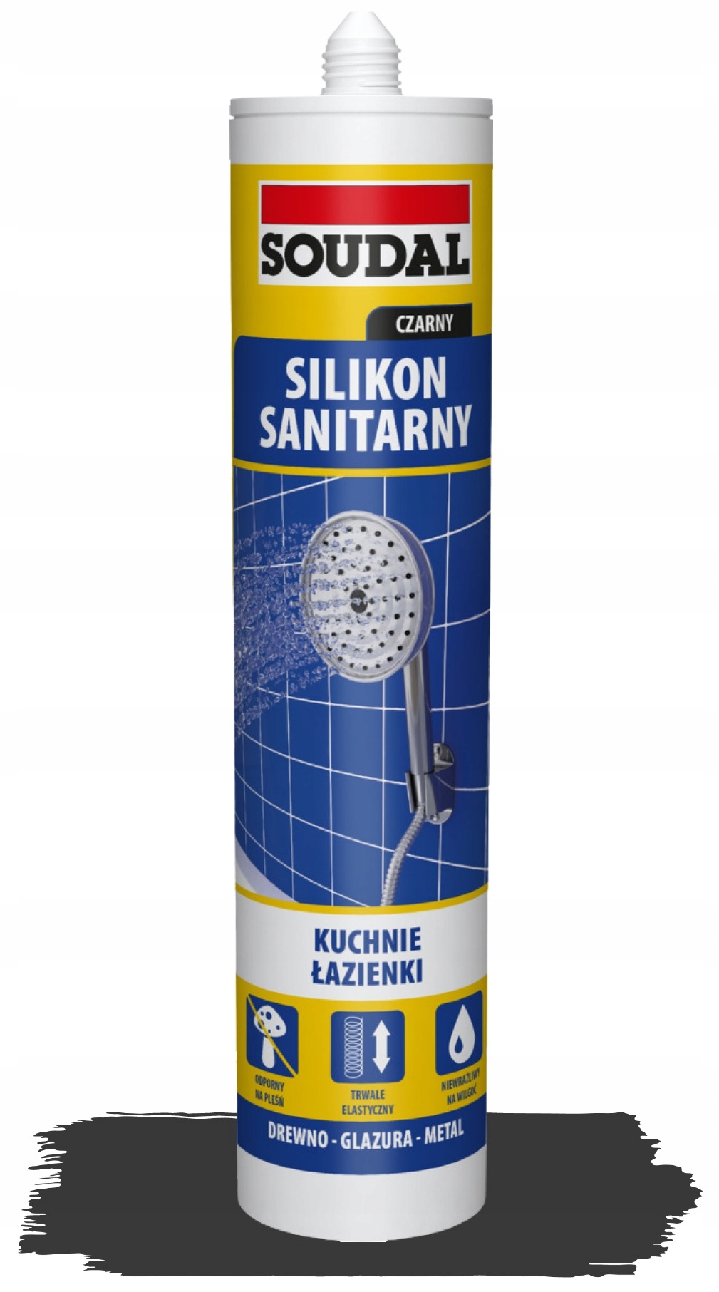 SOUDAL SILIKON SANITARNY CZARNY 280ml