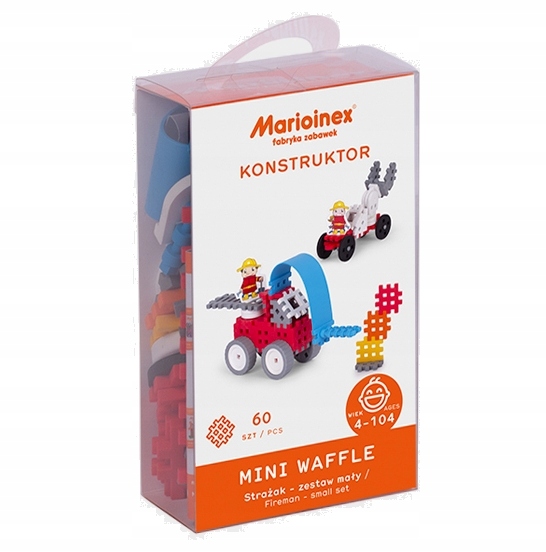 

Klocki Mini Wafle Strażak 60 elementów Marioinex