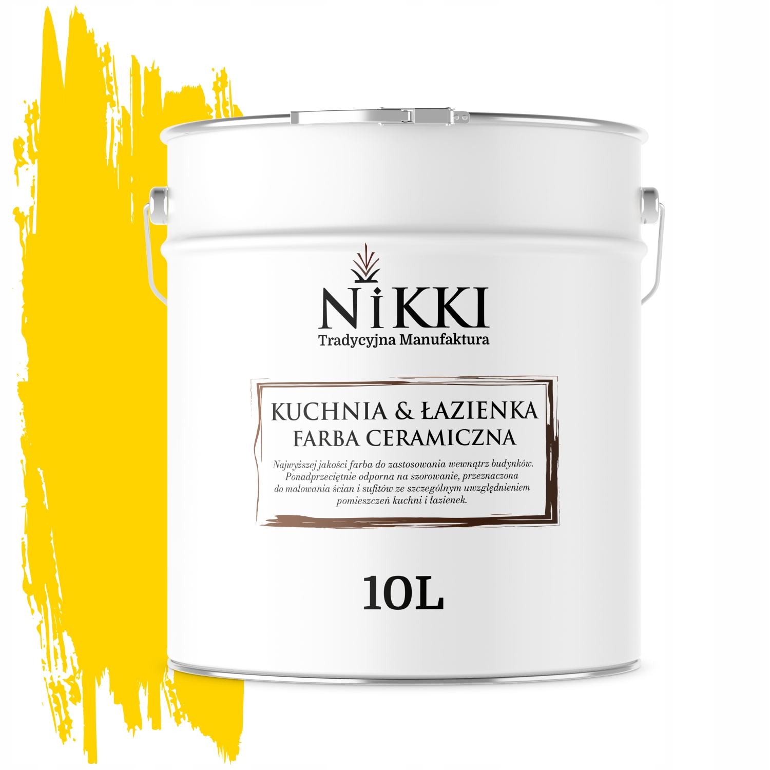 Keramická Farba Kuchyňa Kúpeľňa Intenzívna Žltá H6967 Mat 10 L Nástenná