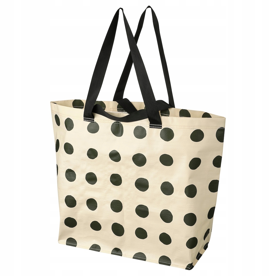 

Ikea Sackkarra Torba 36 l kremowy zielony kropki