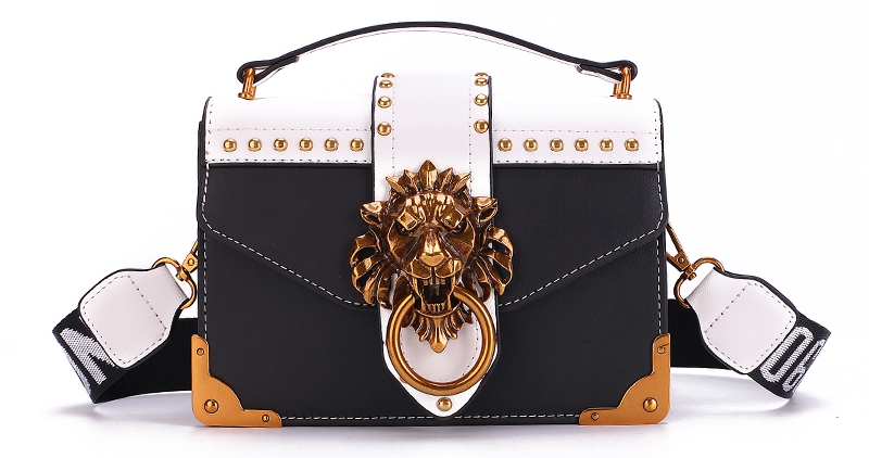 

Torebka Listonoszka na długim pasku Lew Czarna