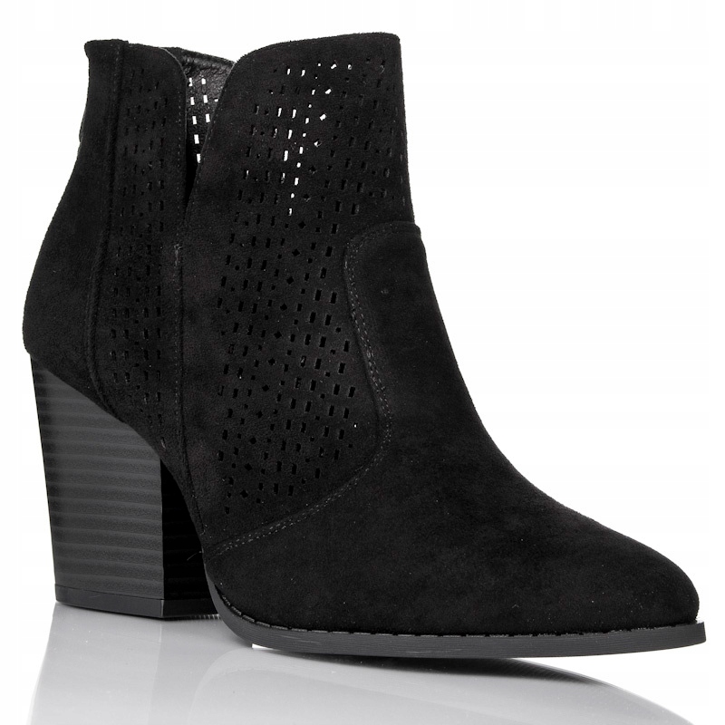 Černé kovbojské boty na podpatku S.Barski HY51-060 černé vel. 41