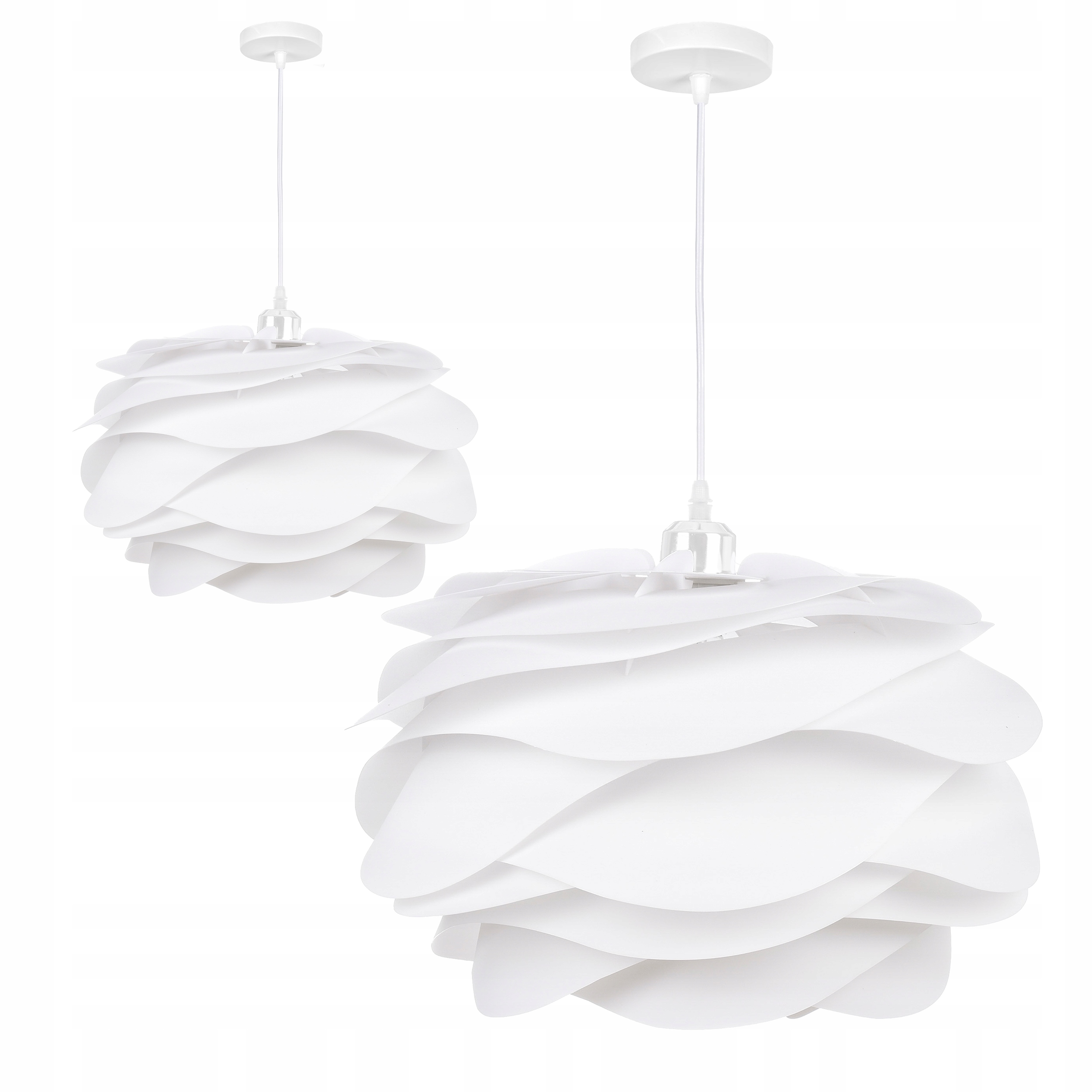 Nowoczesna lampa sufitowa wisząca żyrandol Led Biała E27 Róża