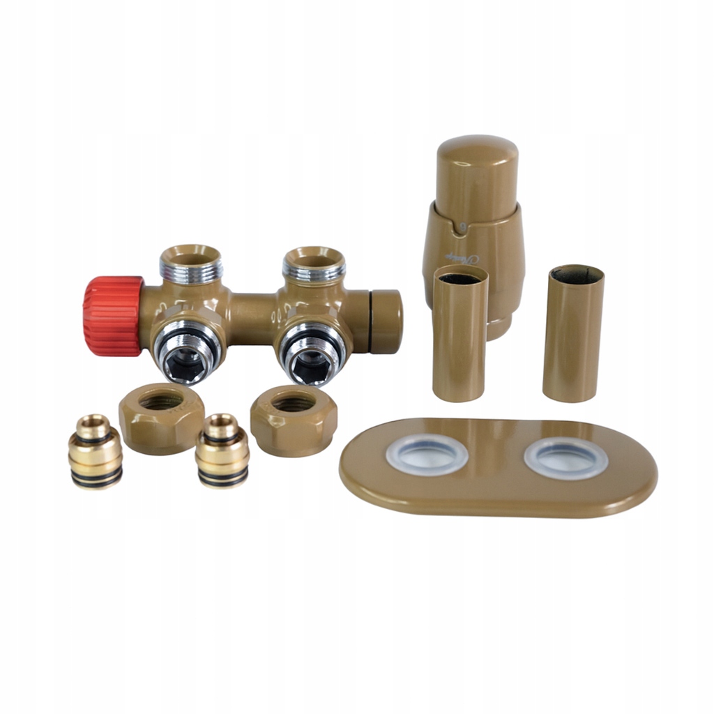 Sada Termostatického Ventilu Twins All In One Starožitný Tmavý