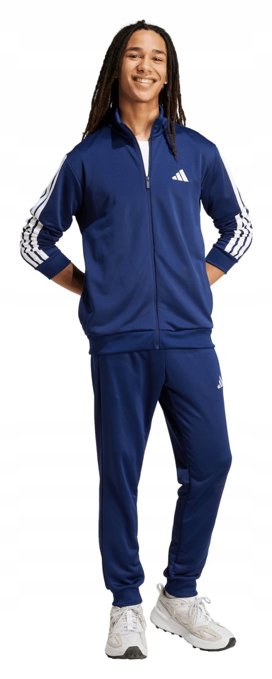 Teplákovka Adidas Sportswear Basic 3-STRIPES French Terry tmavě modrá KB7656 vel. M