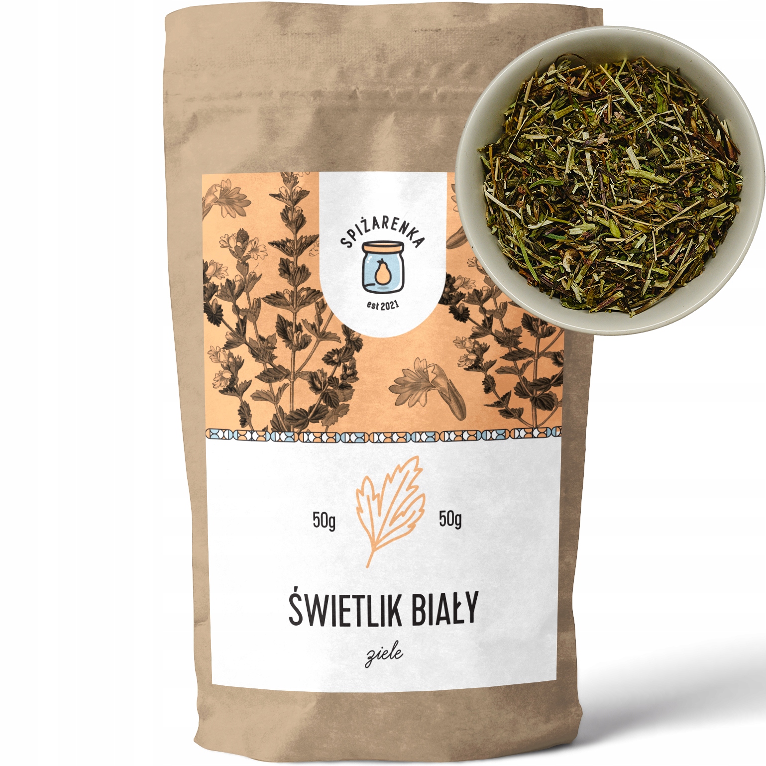 Levně Světlík Bílý Zelený světlík nálev čaj Velký Balíček 50g Spiżarenka
