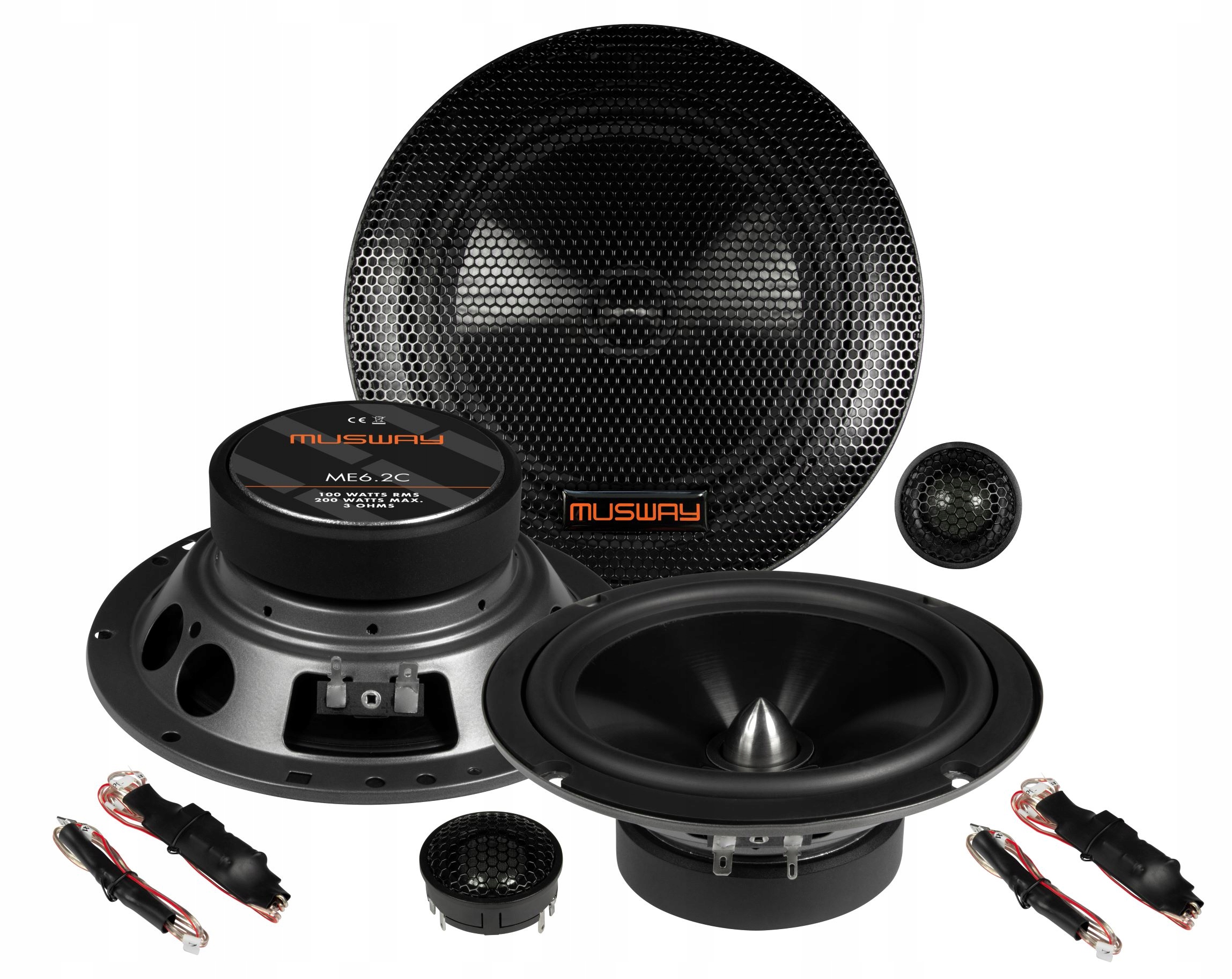 Autoreproduktory Musway ME6.2C 165mm 16,5cm 2x100W 3 Ohm Audio Systém