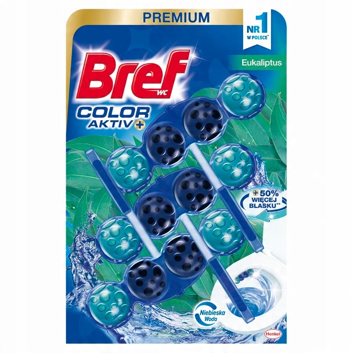 

Bref Color Ative Zawieszka do Wc Eucaliptus 3x50g