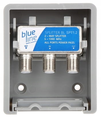 Spliter ANTENOWY ZEWNĘTRZNY 5-1000 BlueLine SPT1.2 Kod producenta RI-2/1F-BL