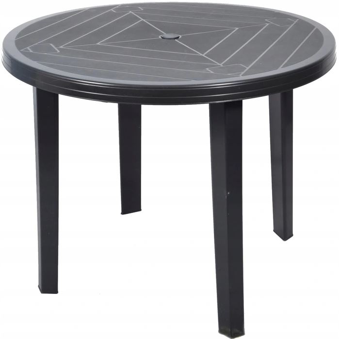 6+1 ZESTAW PLASTIKOWY KRZESŁA STÓŁ OGRODOWY GRAFIT Kod producenta 123