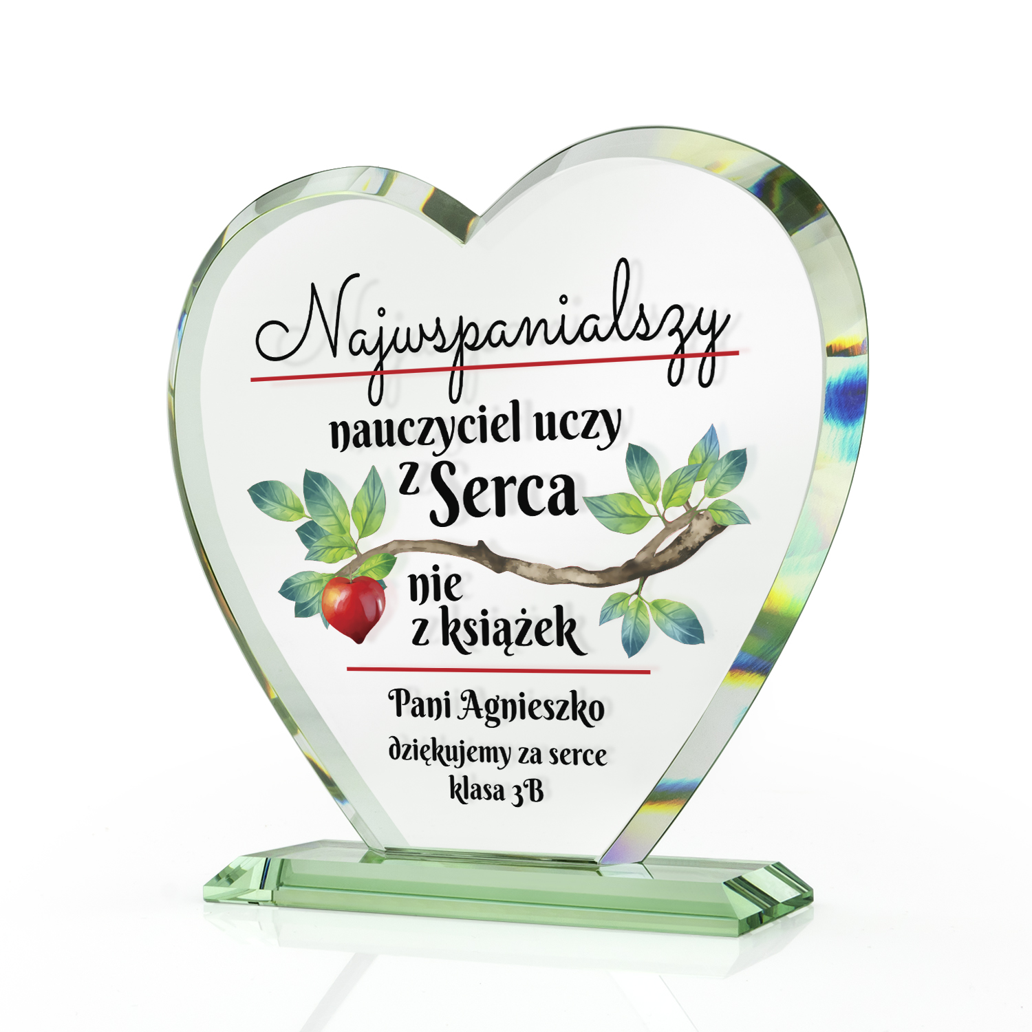

Statuetka serce z dedykacją na Dzień Nauczyciela